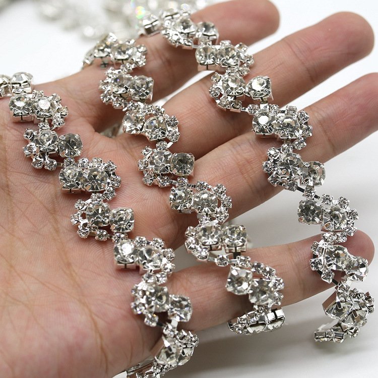 Wholesale Crystal Rhinestone Chain Trimming Bling Crystal Chain For Garments LSRT952