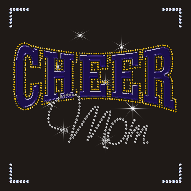 High Quality KC Chiefs Lion Cheerleading Rhinestone Transfer Sheets OEM Model Fabric Glass Plastic Customizable Designer