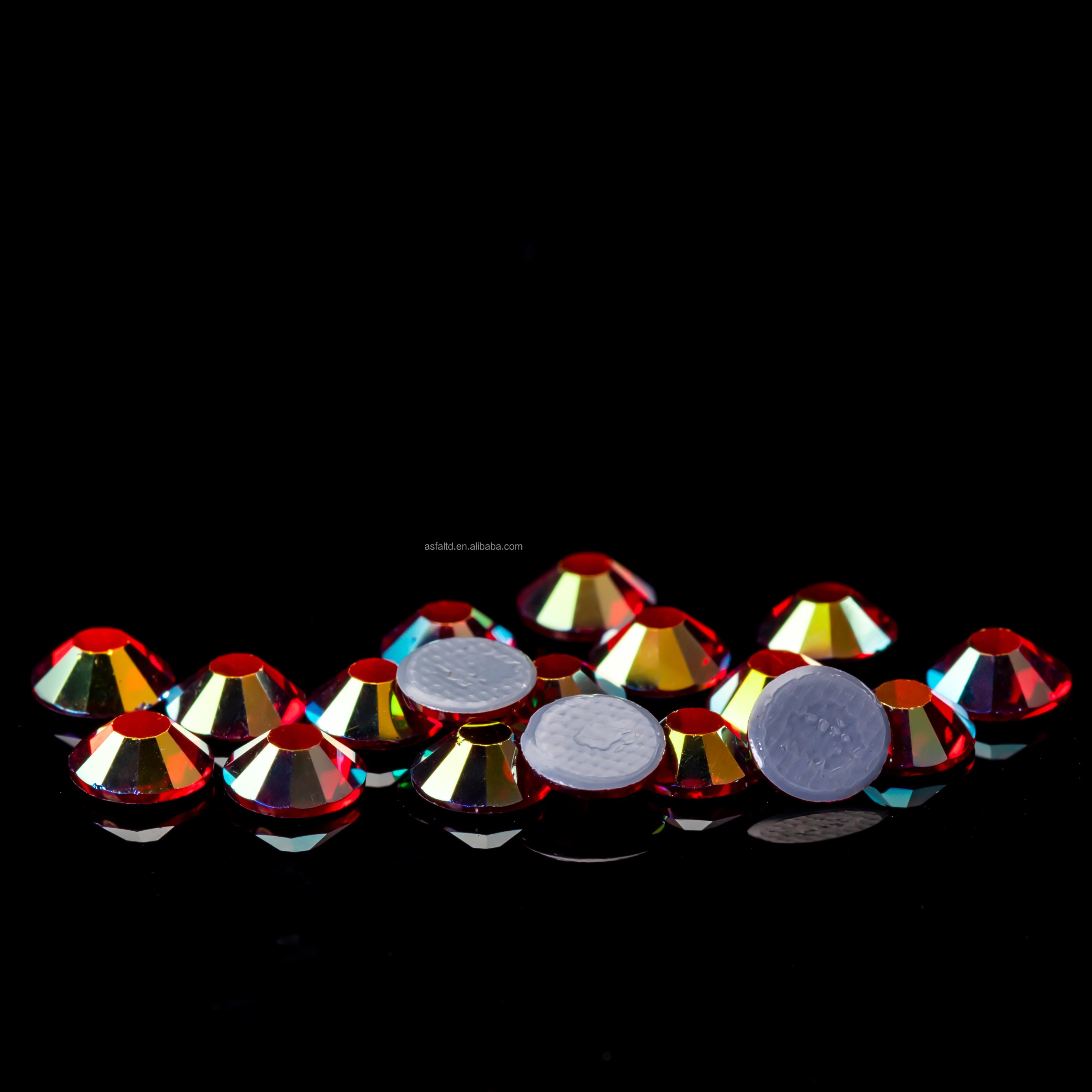 ASFA208 Siam AB Rolling hot fix 12 cutting Glass SS6 Lead Free Normal Colors Ribbon German Intensive Glue Strass For European