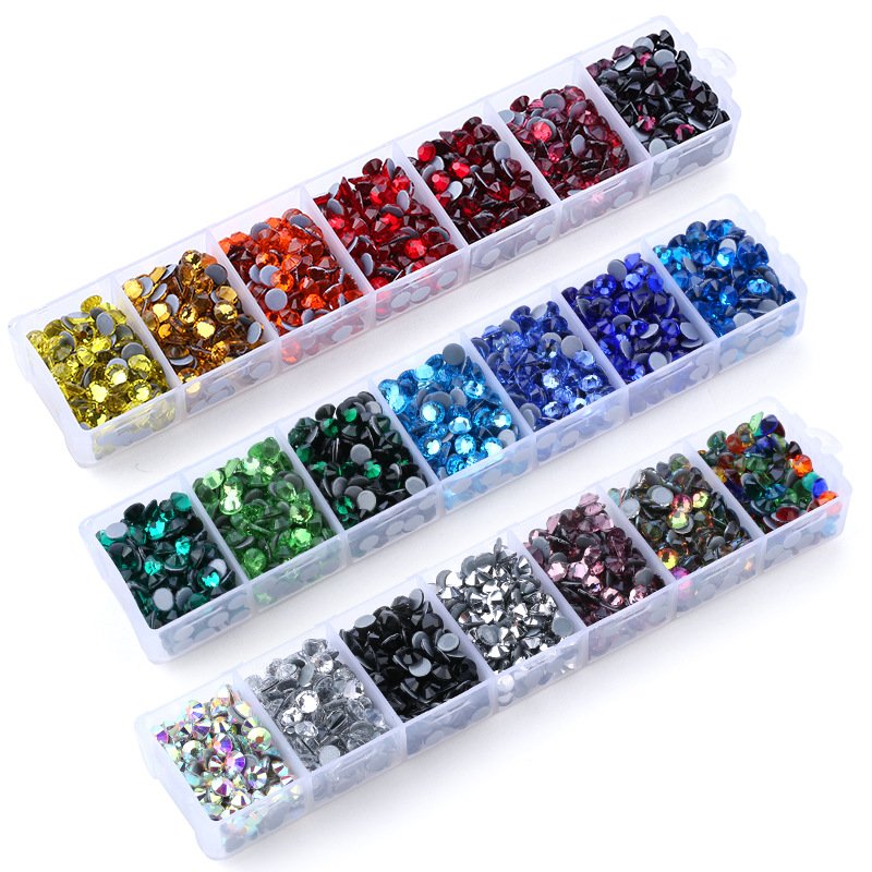 JC Crystal SS6 Glass Hot-fix Flatback Rhinestones for garment 1440pcs Crystal Flatback Hot Fix Rhinestones Bulk