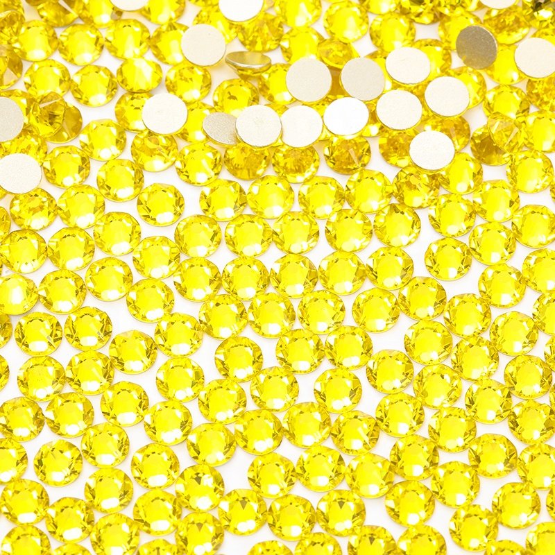 2088 16 Facet Glass Rhinestone For Makeup Crafts Decoration Luxe SS16 SS20 SS30 Flat Back Glass Rhinestones