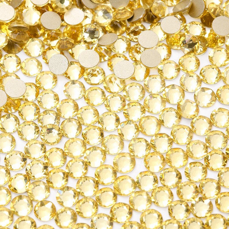 2088 16 Facet Glass Rhinestone For Makeup Crafts Decoration Luxe SS16 SS20 SS30 Flat Back Glass Rhinestones