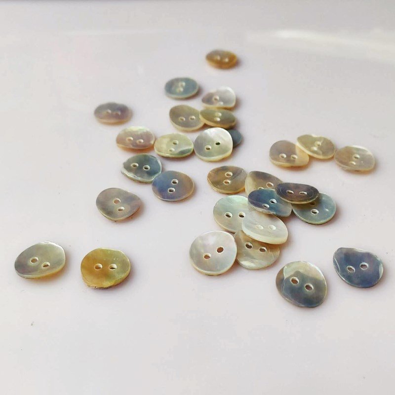 Fancy Custom Shell Button for Shirts and Polo T-shirts Natural Round Polishing Sustainable Clothes Jeans Jacket 9mm Rhinestones