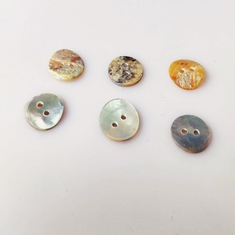 Fancy Custom Shell Button for Shirts and Polo T-shirts Natural Round Polishing Sustainable Clothes Jeans Jacket 9mm Rhinestones