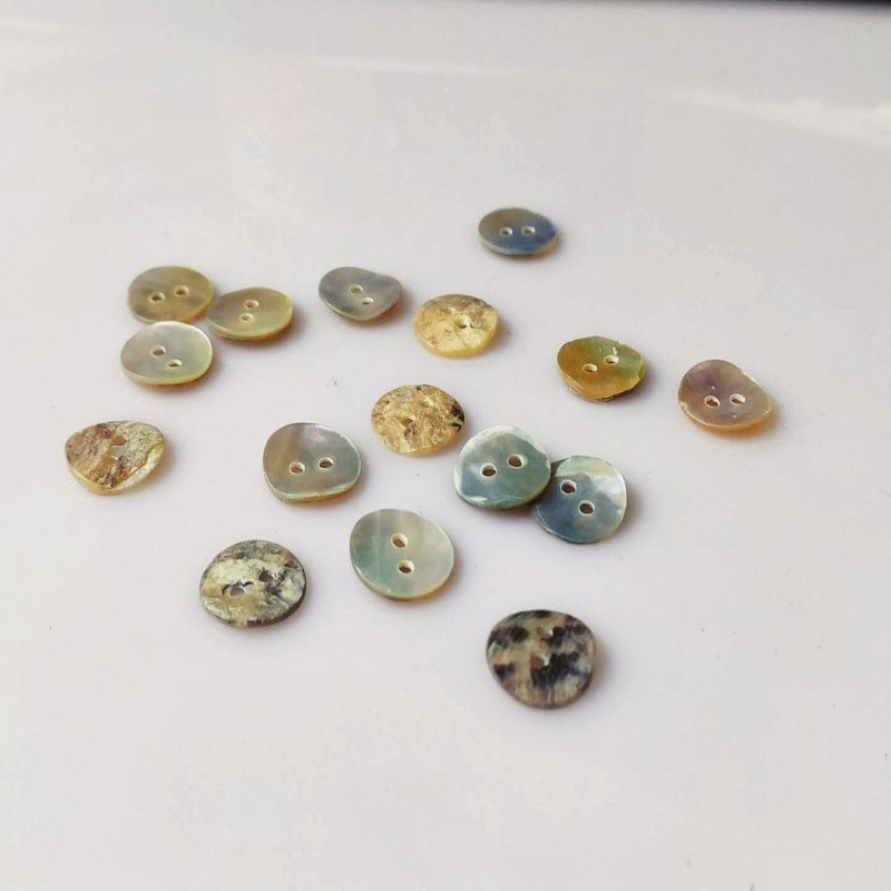 Fancy Custom Shell Button for Shirts and Polo T-shirts Natural Round Polishing Sustainable Clothes Jeans Jacket 9mm Rhinestones