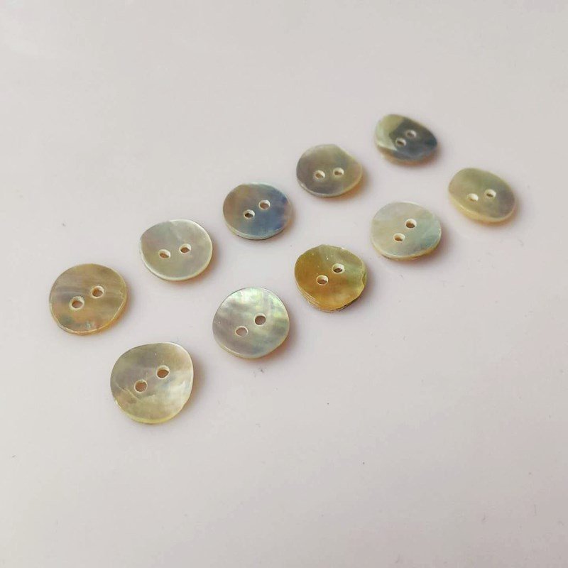 Fancy Custom Shell Button for Shirts and Polo T-shirts Natural Round Polishing Sustainable Clothes Jeans Jacket 9mm Rhinestones