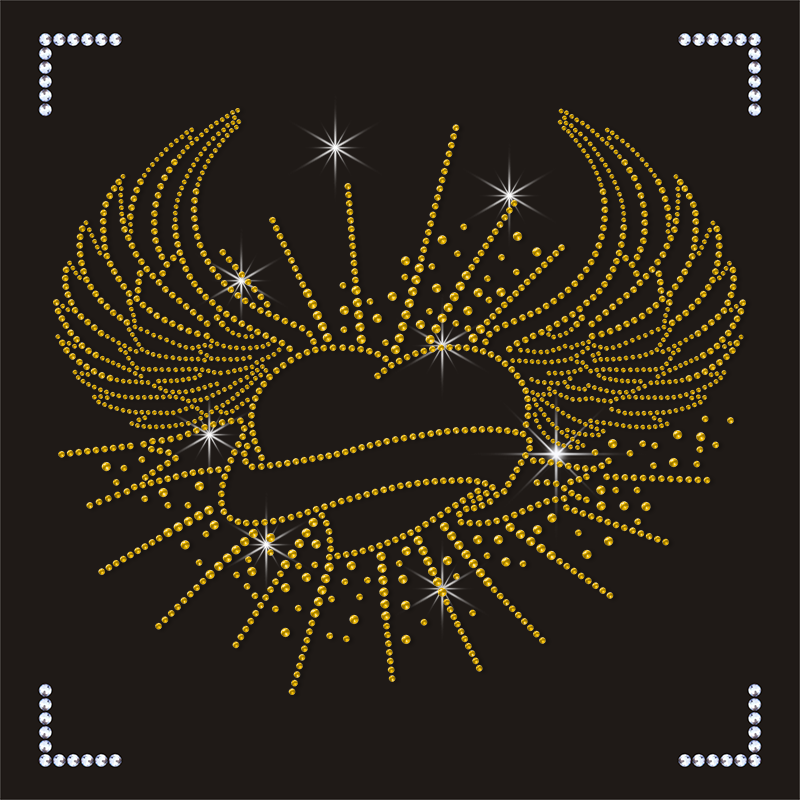 Custom Rhinestone Iron on Transfers All-over Rhinestone Transfer Mainly Made of Rhinestone Trim with Adhesive for Clothing