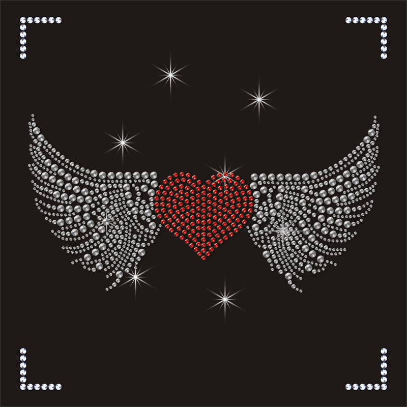 Custom Rhinestone Iron on Transfers All-over Rhinestone Transfer Mainly Made of Rhinestone Trim with Adhesive for Clothing