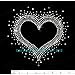 Wholesale T Shirts Custom Printing Heat Press Rhinestone Transfers Heart Shape Rhinestone Heat Transfers
