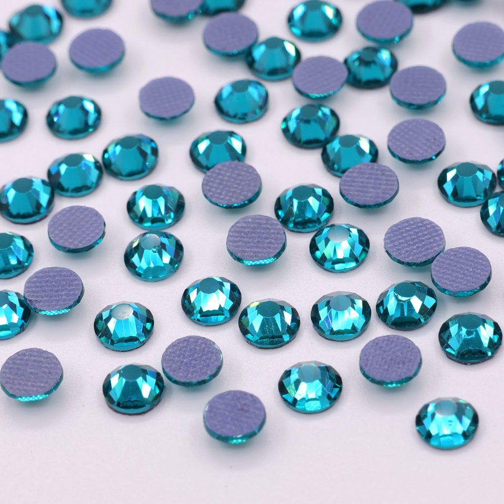 SS6 Wholesale Charms Crystal AB Hot fix Flatback Rhinestones Bulk for Clothes , DIY Loose Glass Glue Back Hotfix Rhinestones
