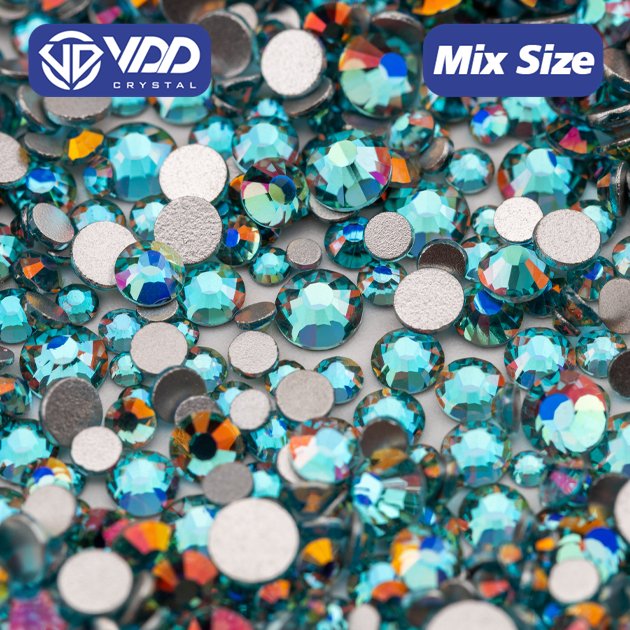 VDD 353 Magma-Aquamarine New Mix Size SS6-SS20 Glass Rhinestones Crystal Flatback Stones For Nail Art DIY Crafts Decorations