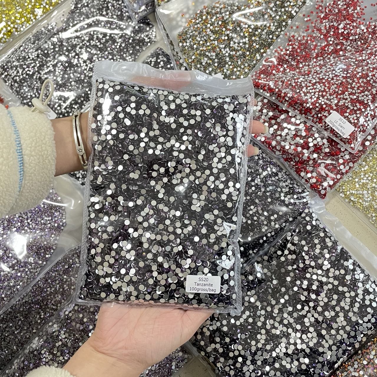 WHATSTONE SS3-SS50 Non Hotfix Stone Glass Flatback Wholesale Rhinestones For Nail Art Rhinestone