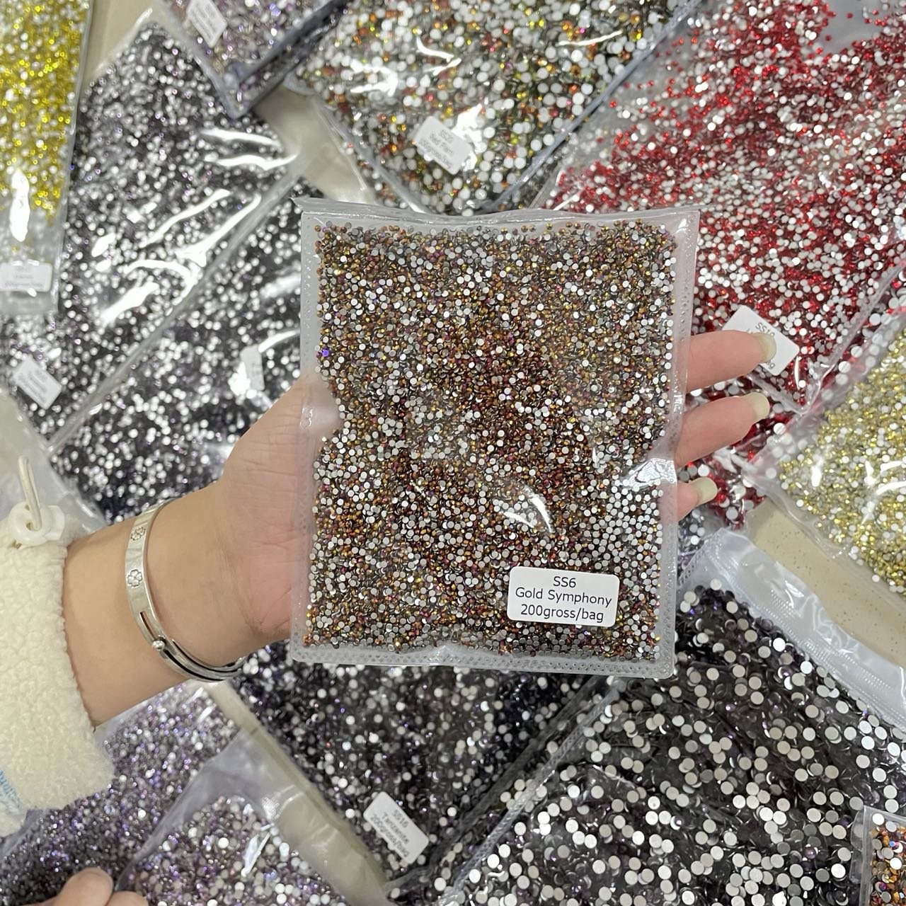 WHATSTONE SS3-SS50 Non Hotfix Stone Glass Flatback Wholesale Rhinestones For Nail Art Rhinestone