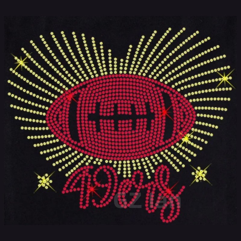 49ers Custom Rhinestones Transfer Sport Team NFL Football SF Motif Hot-fix Iron On Rhinestone Transfer For Shirt