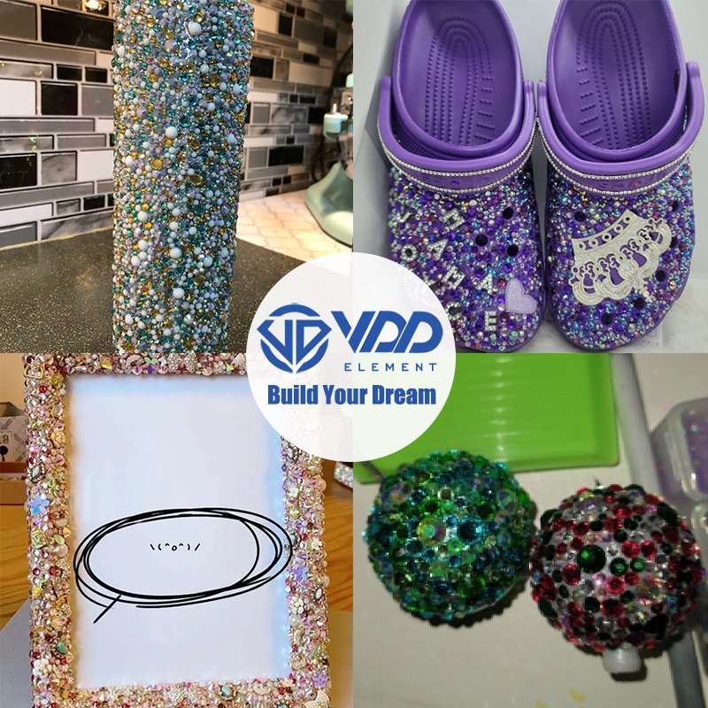 VDD S55-34 30g Mix Size 2-6mm Resin Rhinestones Crystals Color AB Flat Back Stones DIY Crafts Nail Art Decoration SS Series