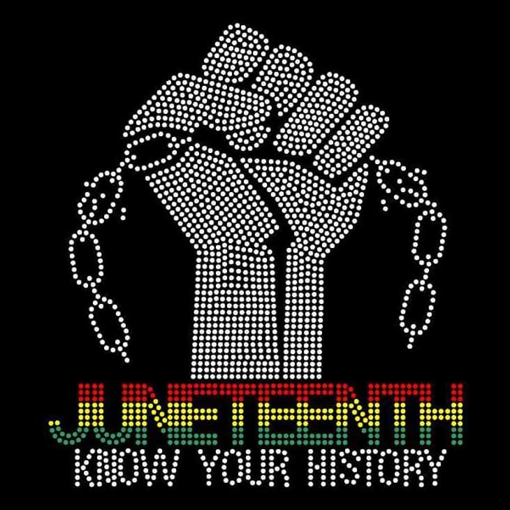 Juneteenth Designs Bling Hot Fix Motifs Heat Transfer Rhinestone