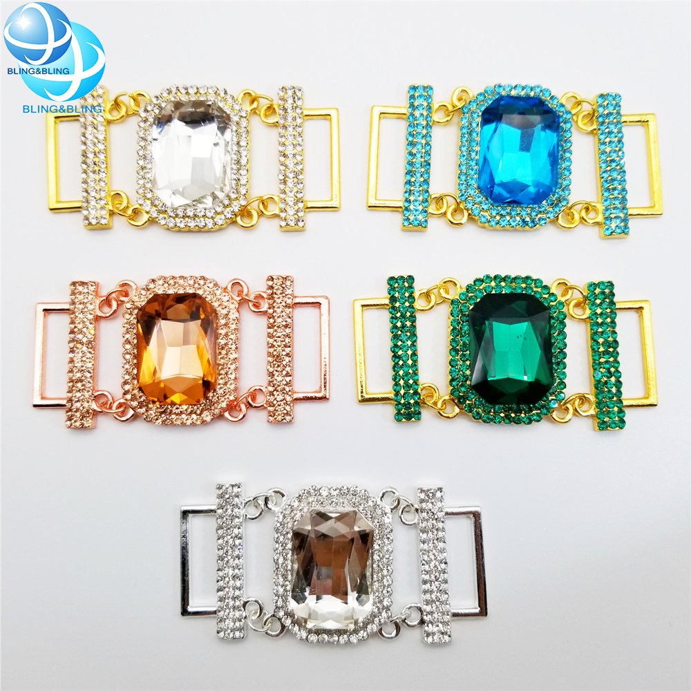 Diamante Rhinestone buckle chains bikini bra connectors decorations swimwear accessories