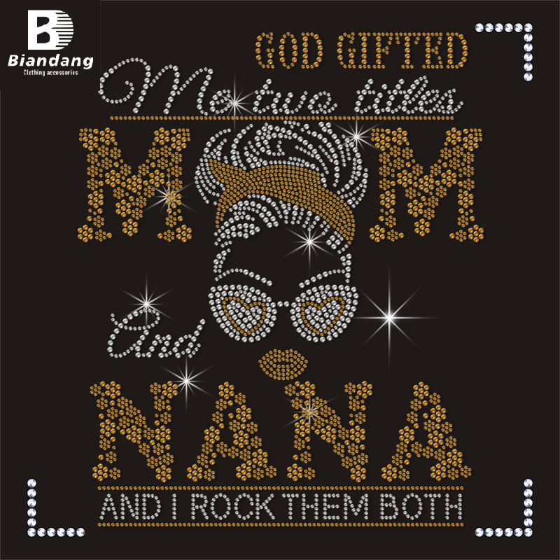 Hotfix Motif Transfer Designer Custom Mom Designs Rhinestone Template Mother's Day Hotfix Motif Transfer