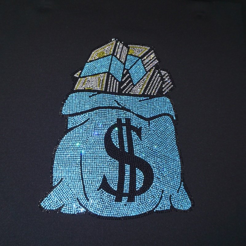 Stock ready design factory topaz bling iron on rhinestone tiger heat transfers for t shirts