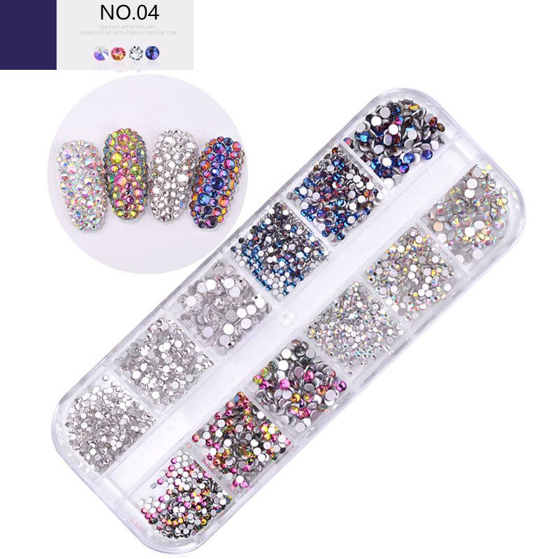 3D Nail Crystals Rhinestone Glitter Jewelry Glass Diamond Gem Nail Art Rhinestones