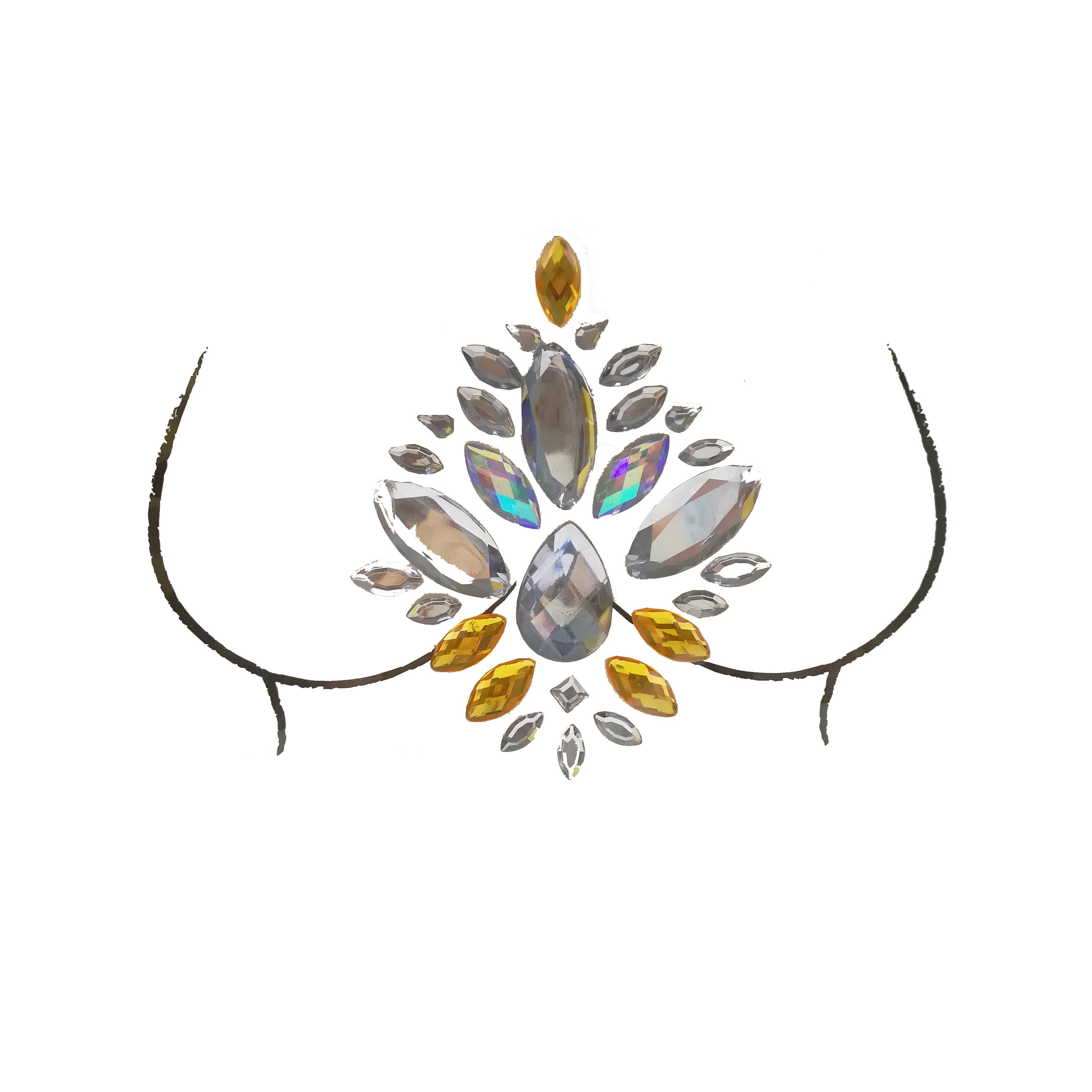 Breast Body Jewelry Stickers Crystal Nipple Stickers for Festival Rhinestone Decorations