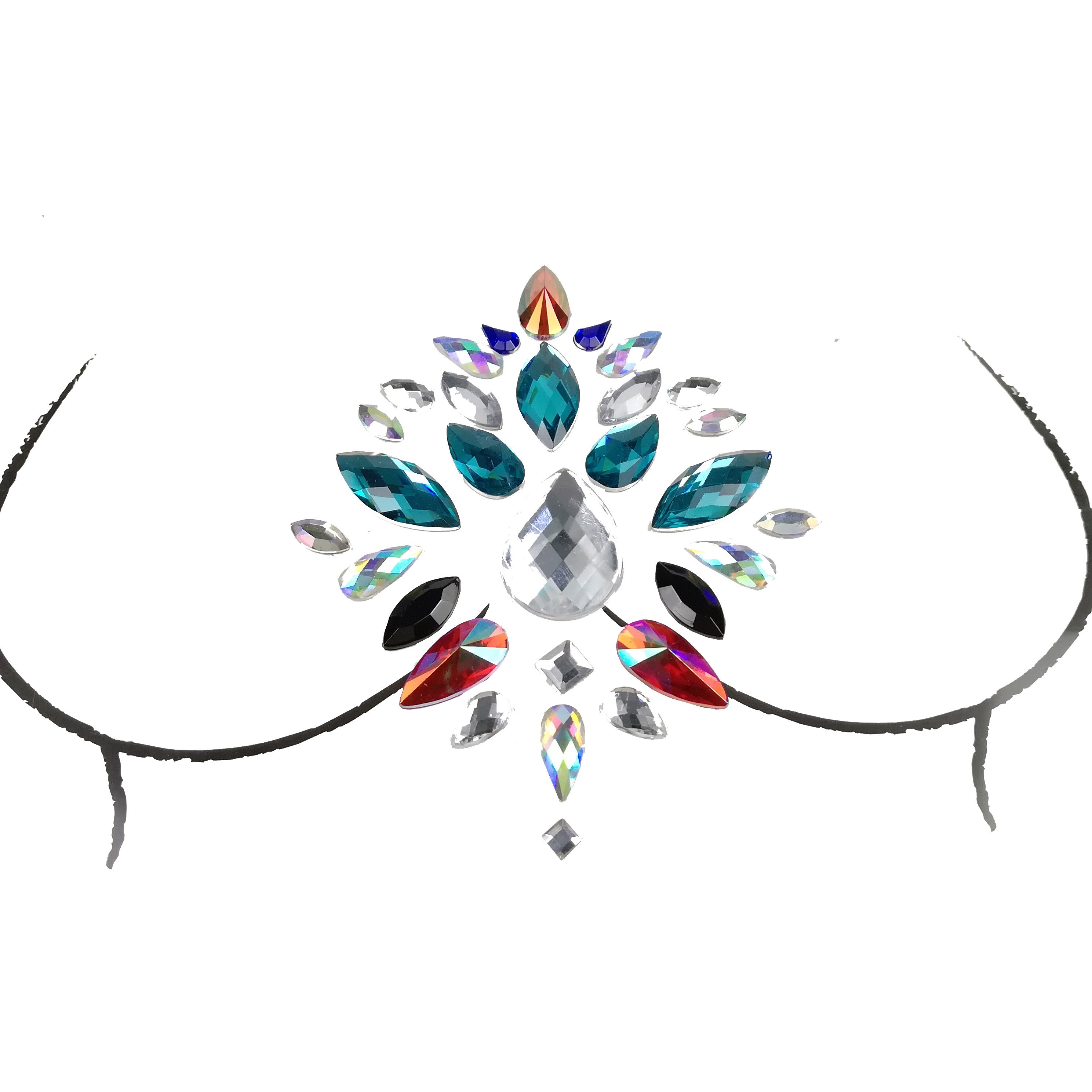 Breast Body Jewelry Stickers Crystal Nipple Stickers for Festival Rhinestone Decorations