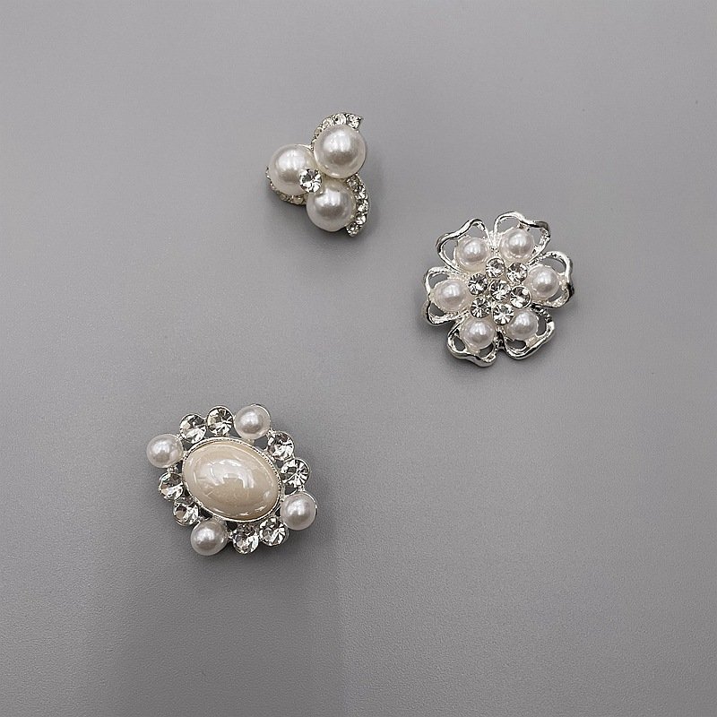 JFFB018 Vintage Fancy Crystal Glass Baroque Flatback Rhinestone Buttons For Diy Crafts Decoration Embellishment