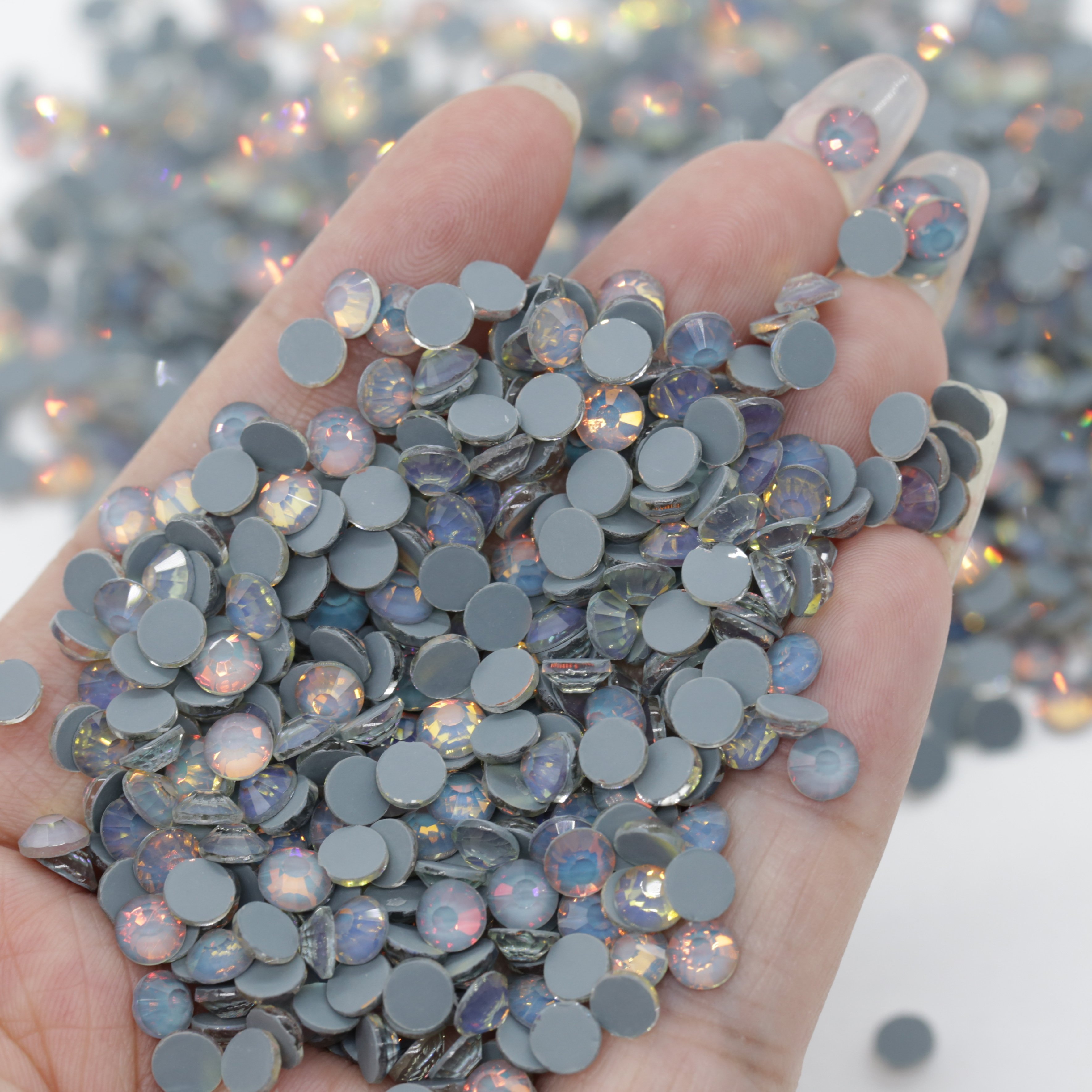 XULIN SS6 SS8 SS10 SS12 SS16 SS20 SS30 Grey Mocha Color Flat Back Glass Rhinestone For Nail Art Decoration