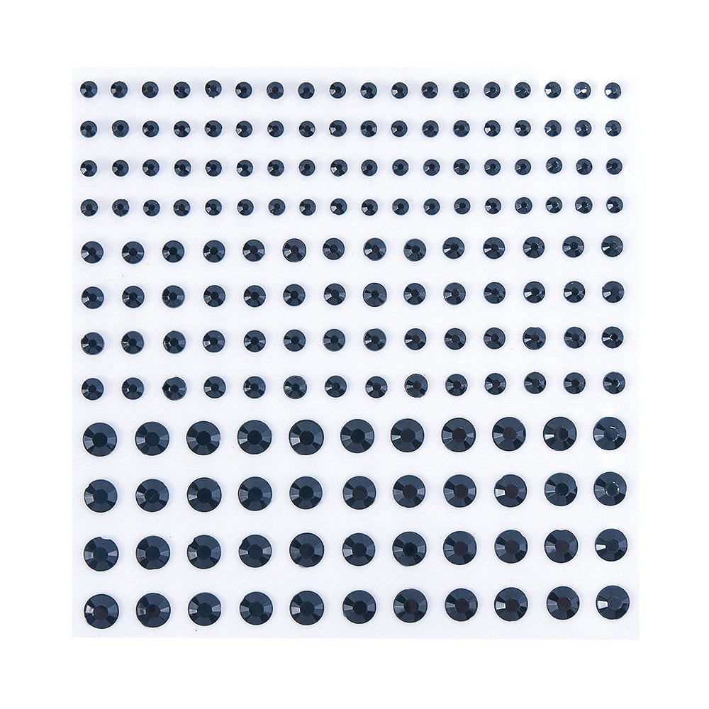 Round 3/4/6mm Self Adhesive Rhinestone Sticker Gems, Adhesive Stick On Diamantes, Adhesive Crystal Stones for Craft