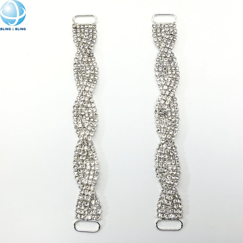 High quality Sparkling Silver Clear Rhinestone Bikini Hip Connector Chains For Bodybuilding Competition Suit Ornament