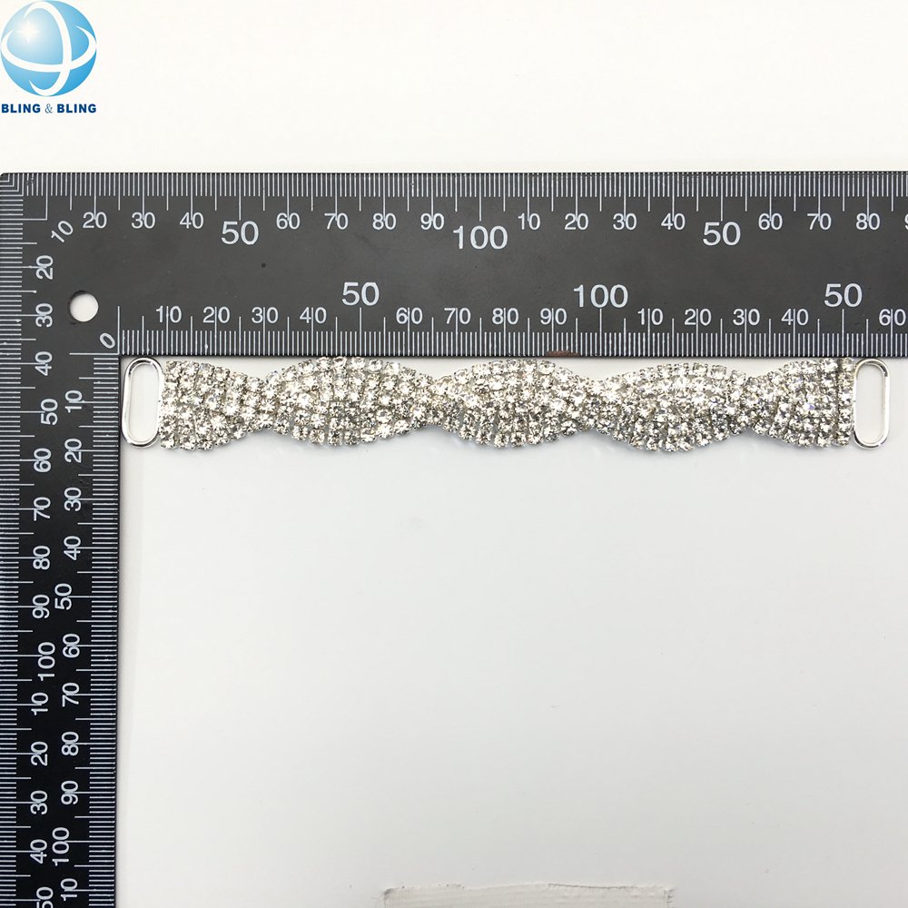 High quality Sparkling Silver Clear Rhinestone Bikini Hip Connector Chains For Bodybuilding Competition Suit Ornament