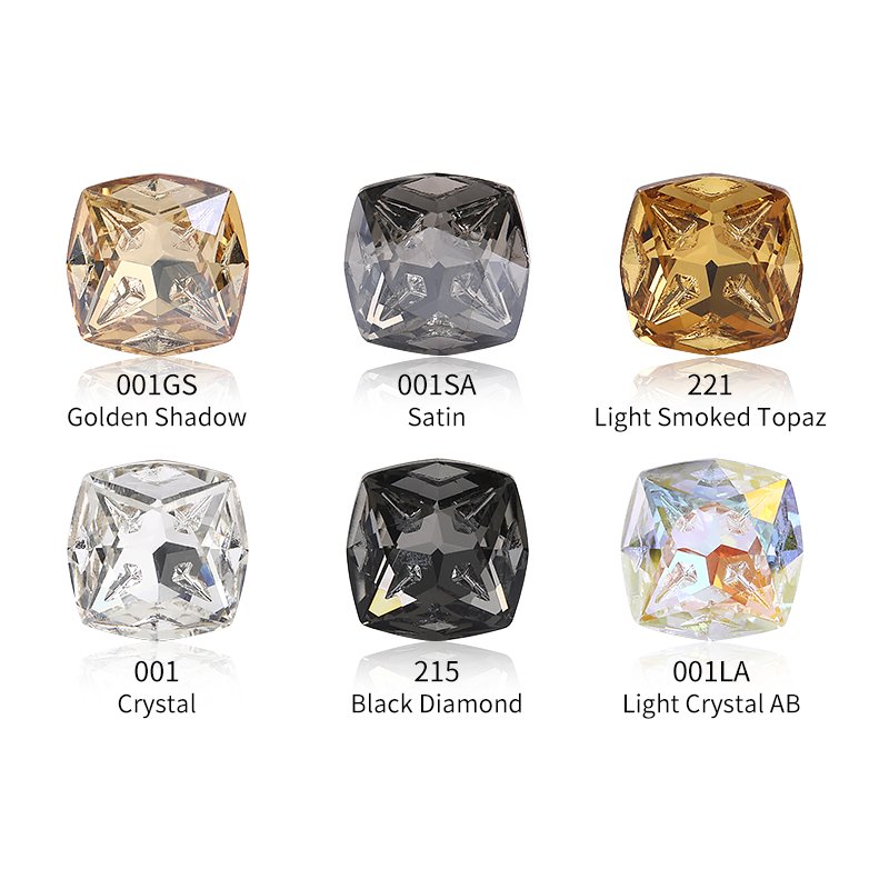 Xichuan Cushion shape Star Meteorite Series 12 /18mm K9 Glass Pointback Crystal Stones Rhinestones Jewelry Making Garment