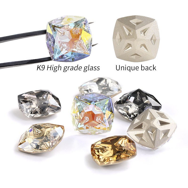Xichuan Cushion shape Star Meteorite Series 12 /18mm K9 Glass Pointback Crystal Stones Rhinestones Jewelry Making Garment