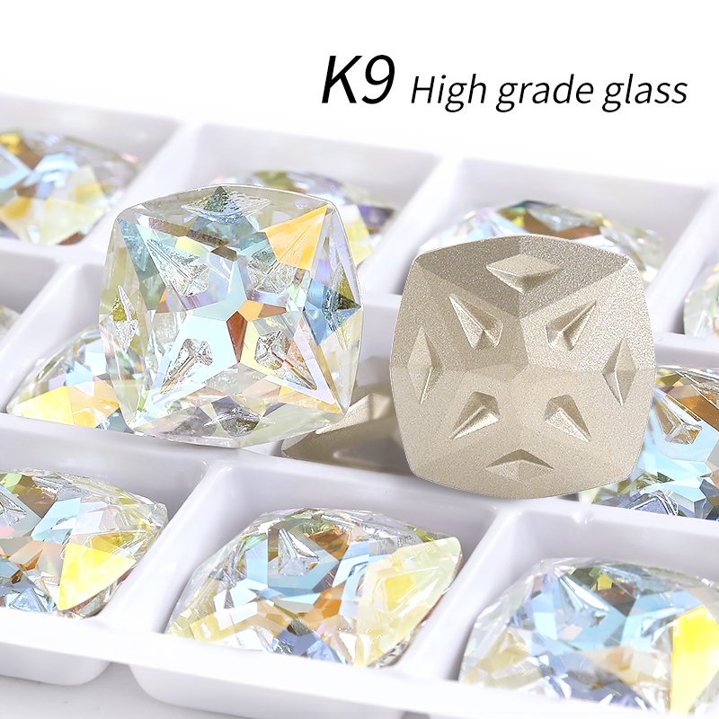 Xichuan Cushion shape Star Meteorite Series 12 /18mm K9 Glass Pointback Crystal Stones Rhinestones Jewelry Making Garment