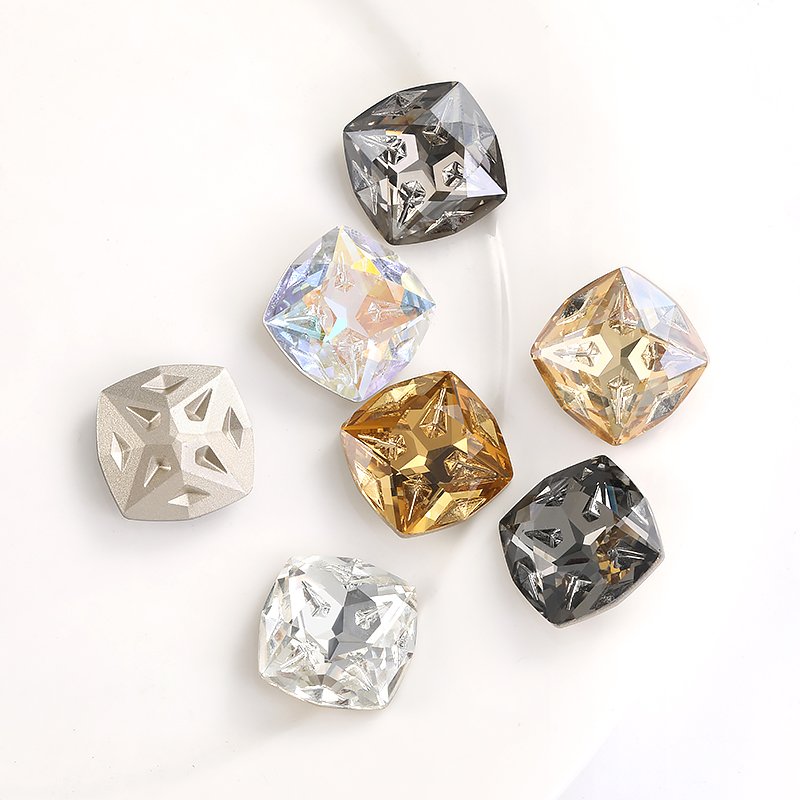 Xichuan Cushion shape Star Meteorite Series 12 /18mm K9 Glass Pointback Crystal Stones Rhinestones Jewelry Making Garment