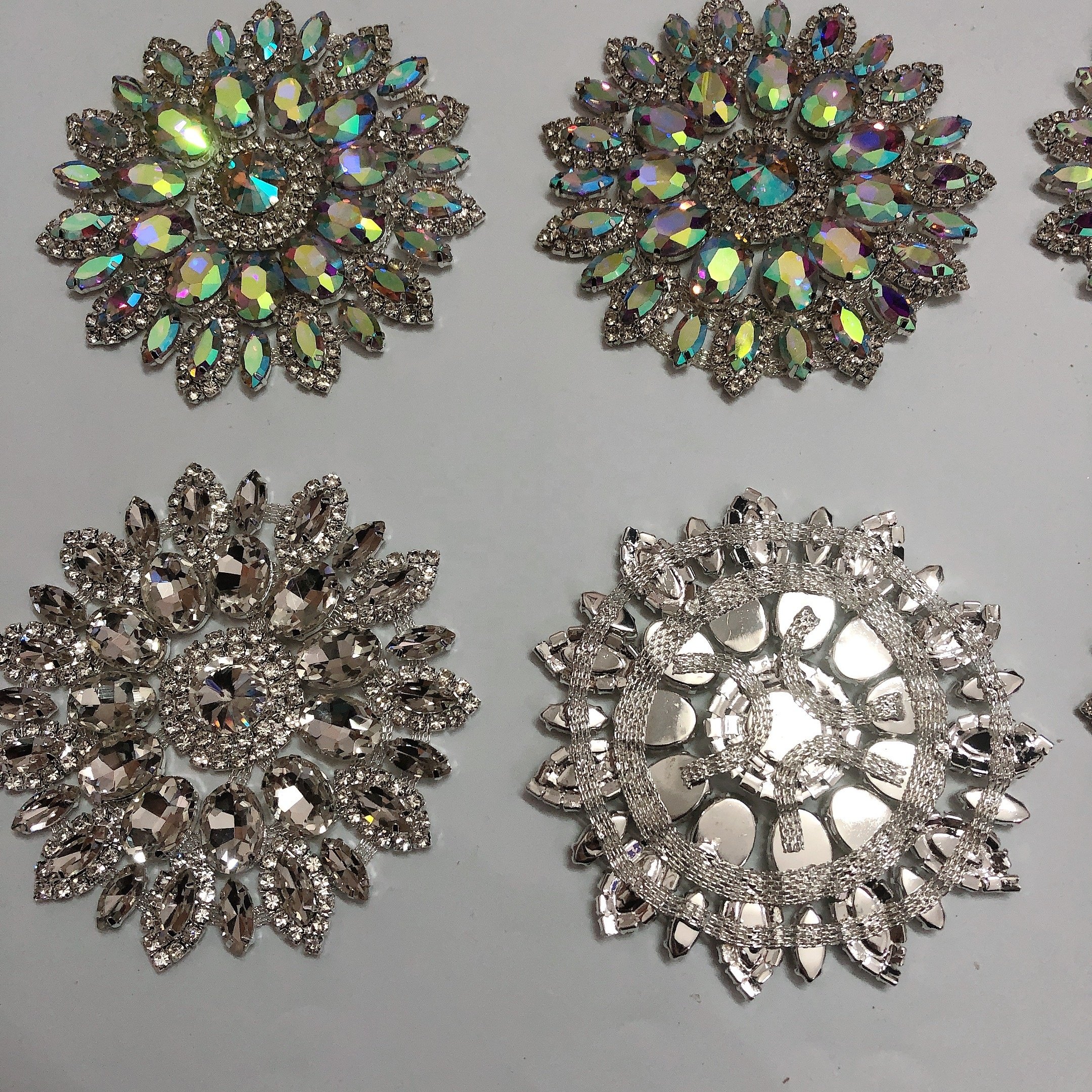 Latest good quality shiny colorful rhinestone chain applique bag decoration LT2360