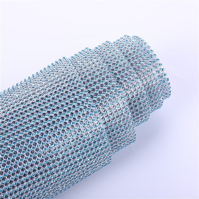 Wholesale 3mm Aluminum Mesh Rhinestone Sheet Crystal Hot Fix Rhinestone Sheet Clothing Accessories