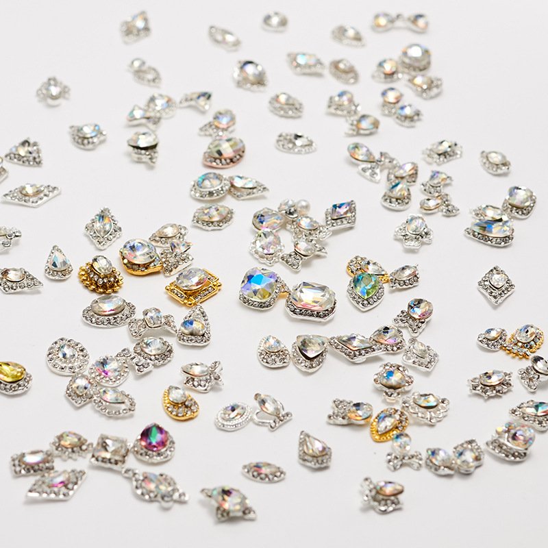 3D Crystal AB Color Flat Back Rhinestones Nail Art DIY Crafts Gemstones with Nail Art Gem Stones