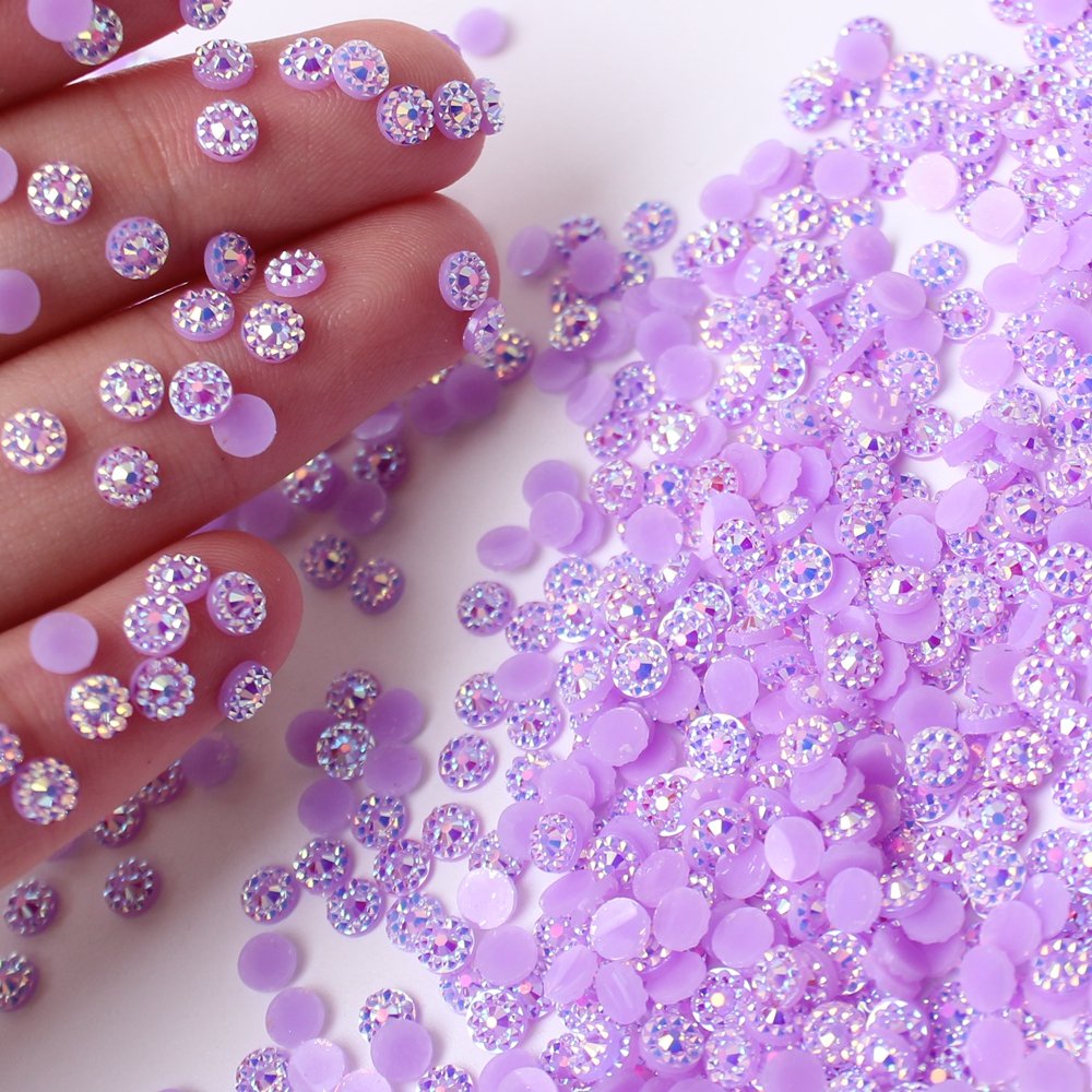 Color Resin AB Sunflower Drill 5mm 900pcs Flat Back Jelly Rhinestones for Patch Accessories DIY Beauty Makeup Material Supplies