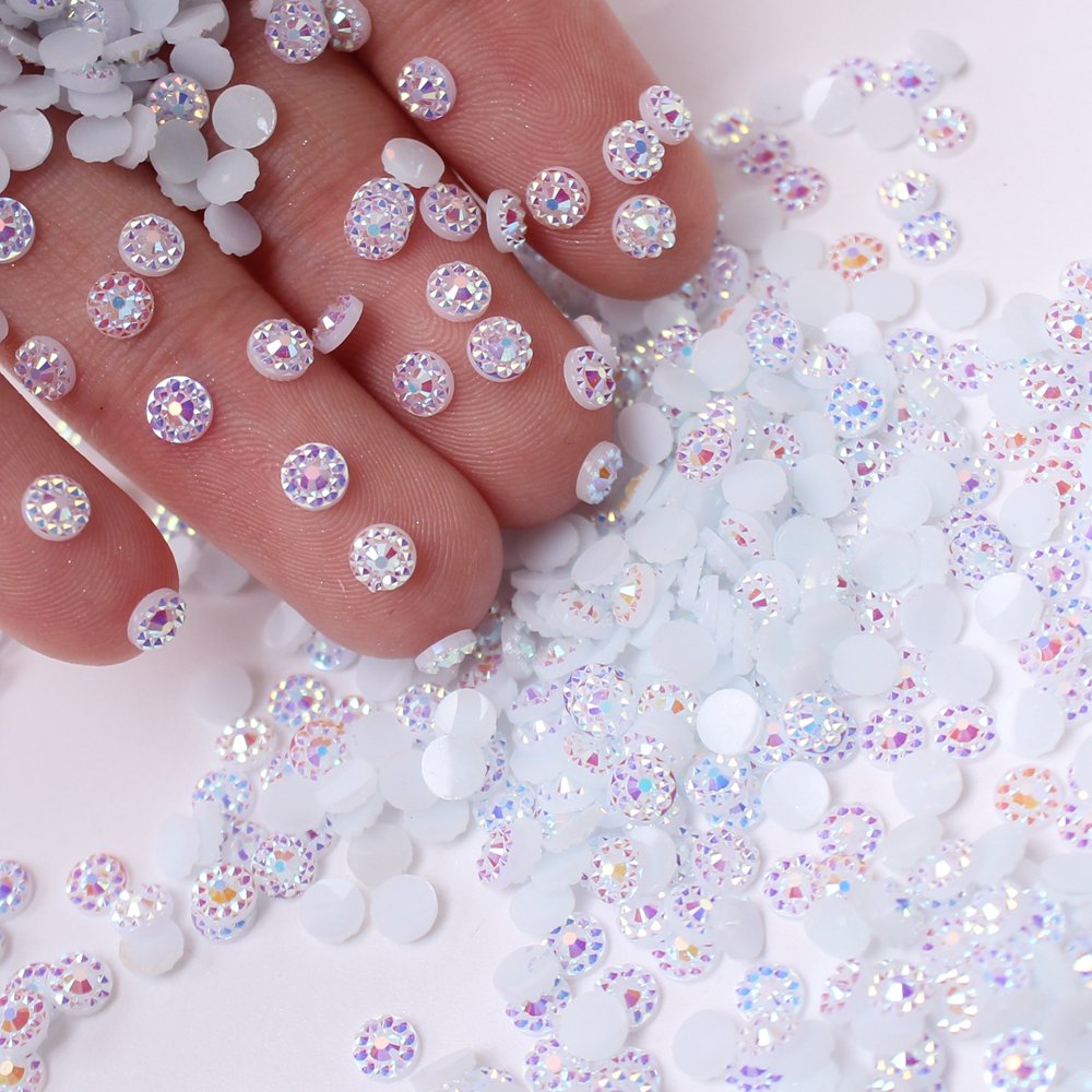 Color Resin AB Sunflower Drill 5mm 900pcs Flat Back Jelly Rhinestones for Patch Accessories DIY Beauty Makeup Material Supplies