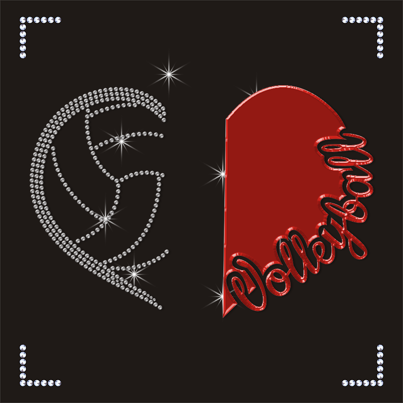 Motif Style Bling Rhinestone Heat Transfer Template Hot-Fix Iron-On Rhinestone for Nails Glass Material