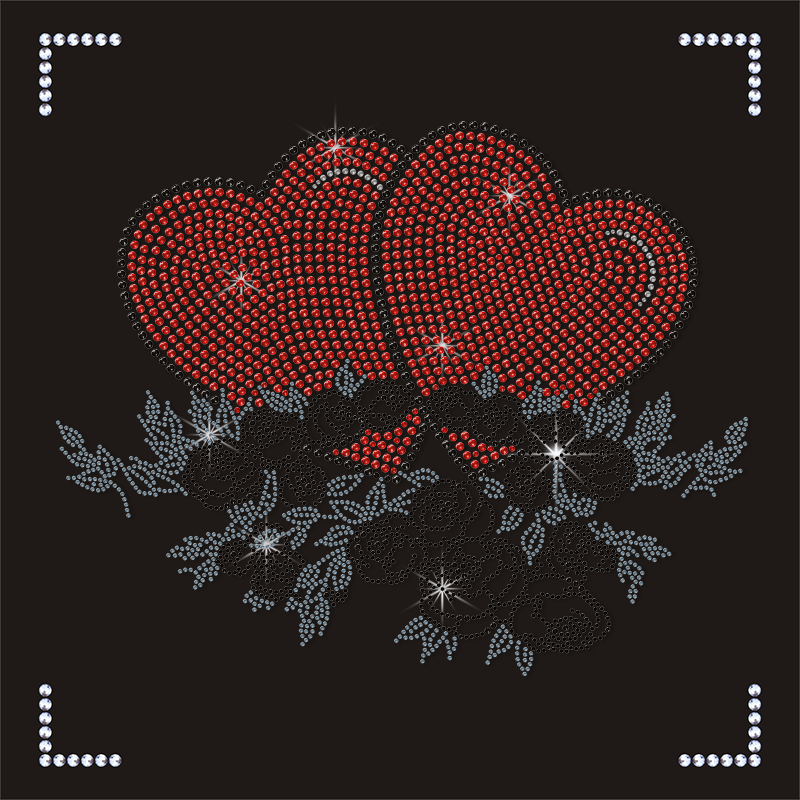 Motif Style Bling Rhinestone Heat Transfer Template Hot-Fix Iron-On Rhinestone for Nails Glass Material