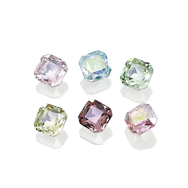 Square shape glass rhinestones point back k9 crystal fancy stone wholesale loose crystal beads for jewelry making accessories