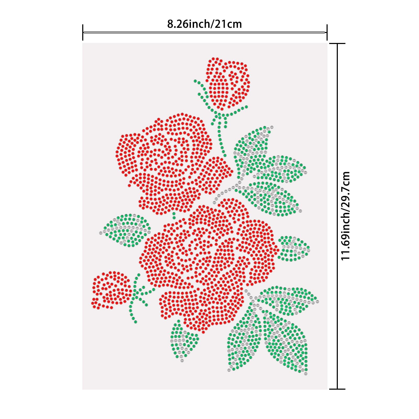 Iron On Transfers Rose Flower Thermal Transfer Rhinestone Heat Transfer Printing Suitable For T-Shirt Clothing Decoration