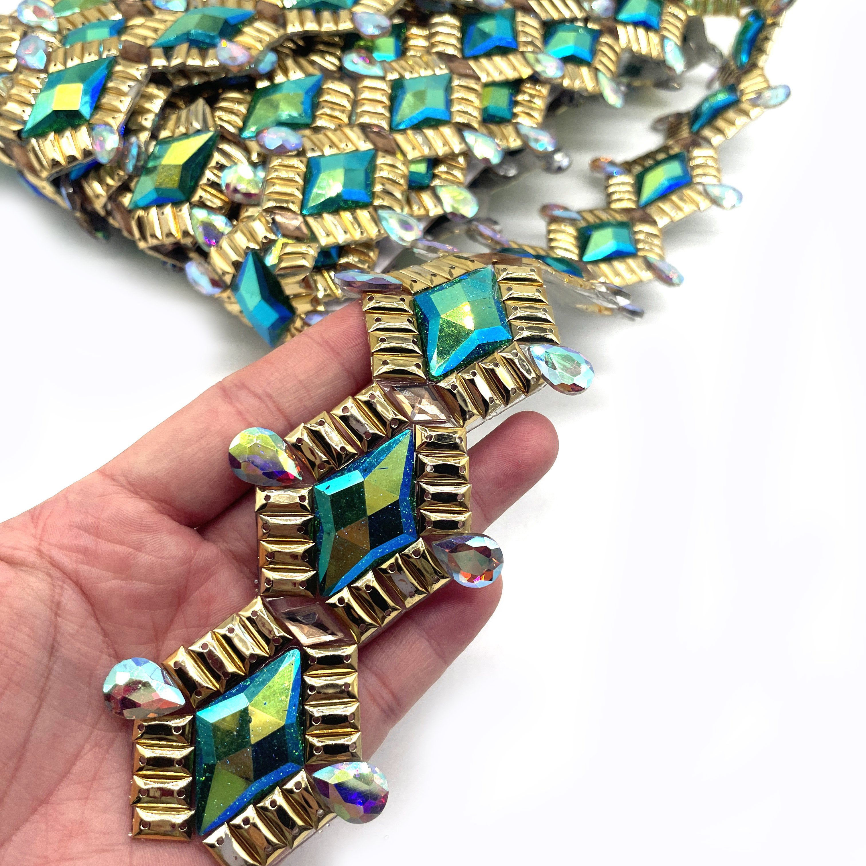 Custom Color Rhinestone & Crystal Iron Trim Hot Fix Melt Glue for DIY Clothing Decorative Applique Toronto Carnival Accessory