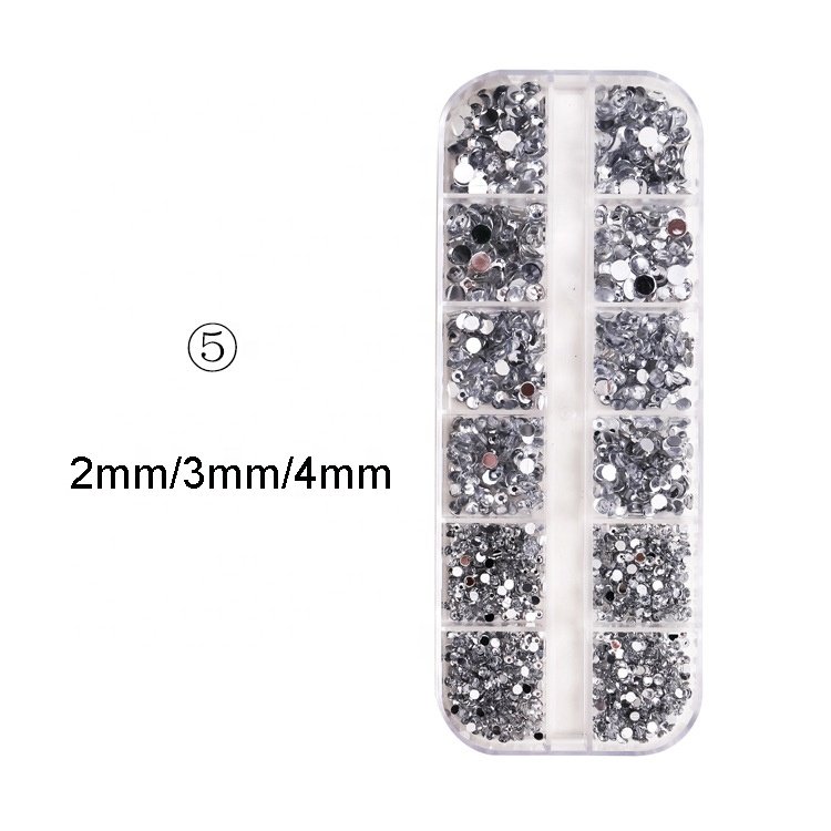 K9 Glass Vitrail Light Color Point Back Fancy Nail Rhinestones Products Supplies 3D Nail Art Rhinestones