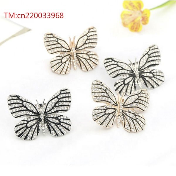 Shiny Butterfly Decorative Shoe Clip Charm Buckle Bridal Rhinestone Shoe Clip Shiny Decorative Clips Shoe Decorations