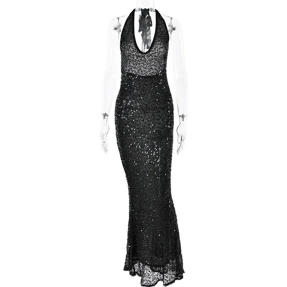 New rhinestone women's dress ladies wrapped chest style temperament stitching mid waist Irregular collar party evening dresses
