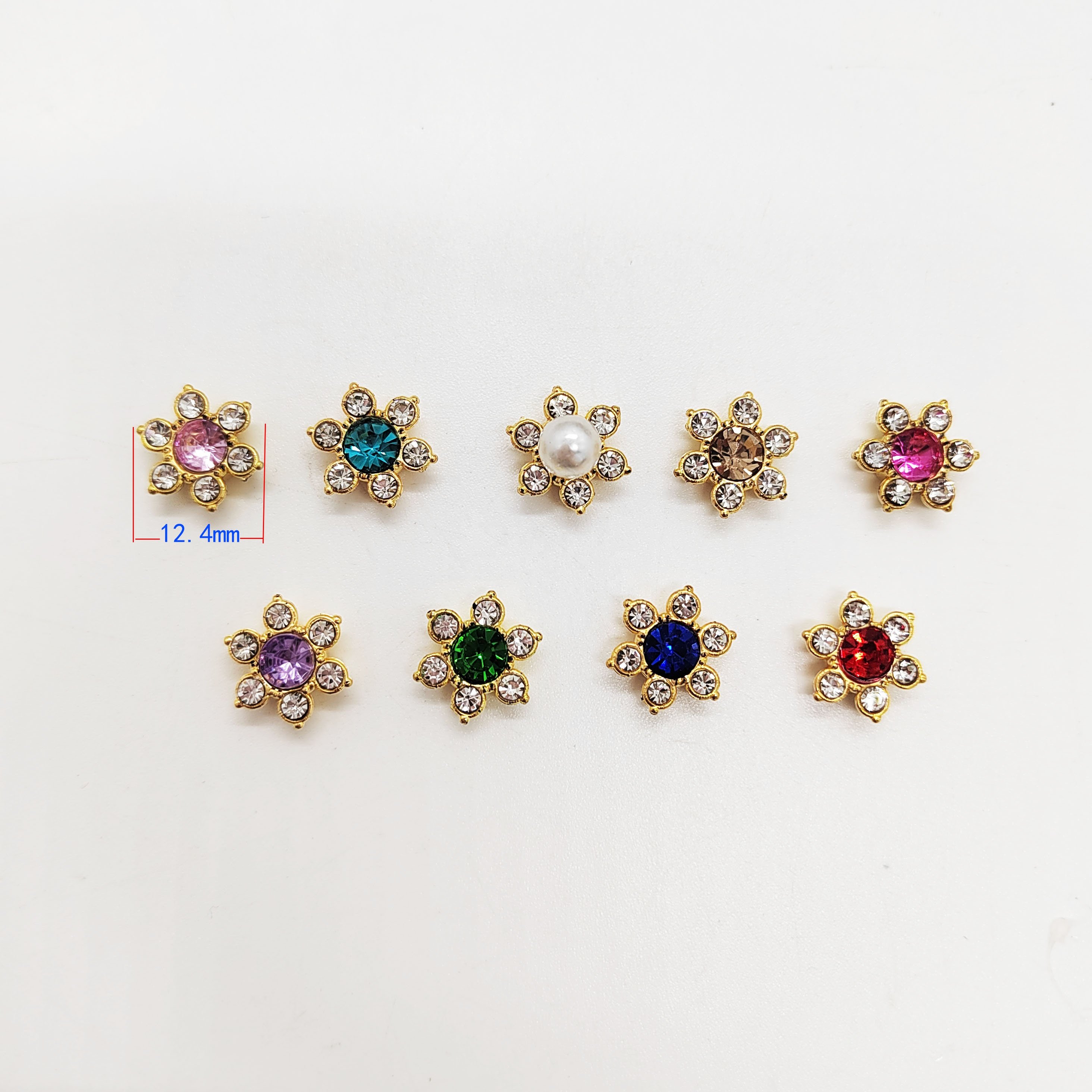 High quality 12.4MM special-shaped hexagonal fashion shoe headband dress accessories claw setting rhinestone