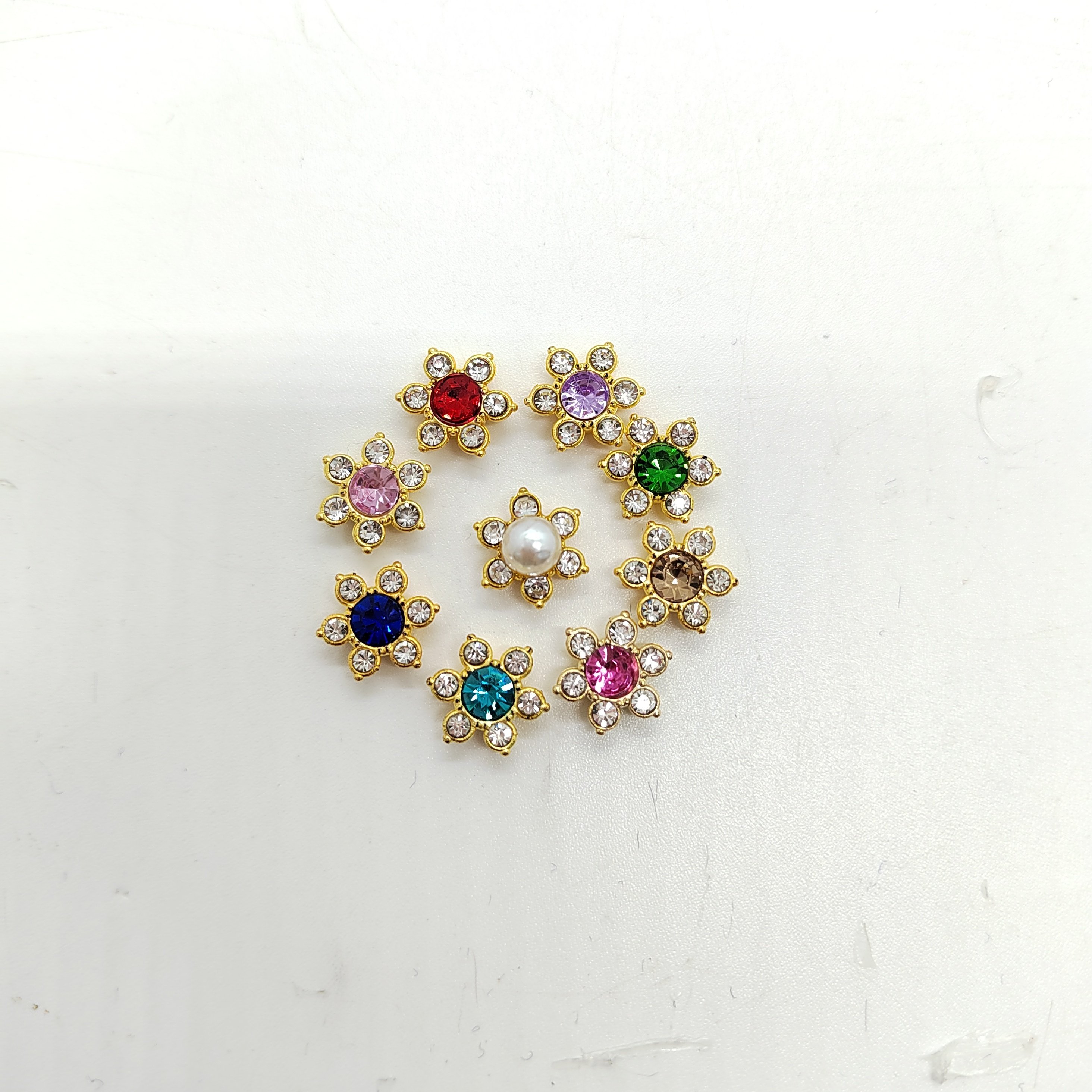 High quality 12.4MM special-shaped hexagonal fashion shoe headband dress accessories claw setting rhinestone
